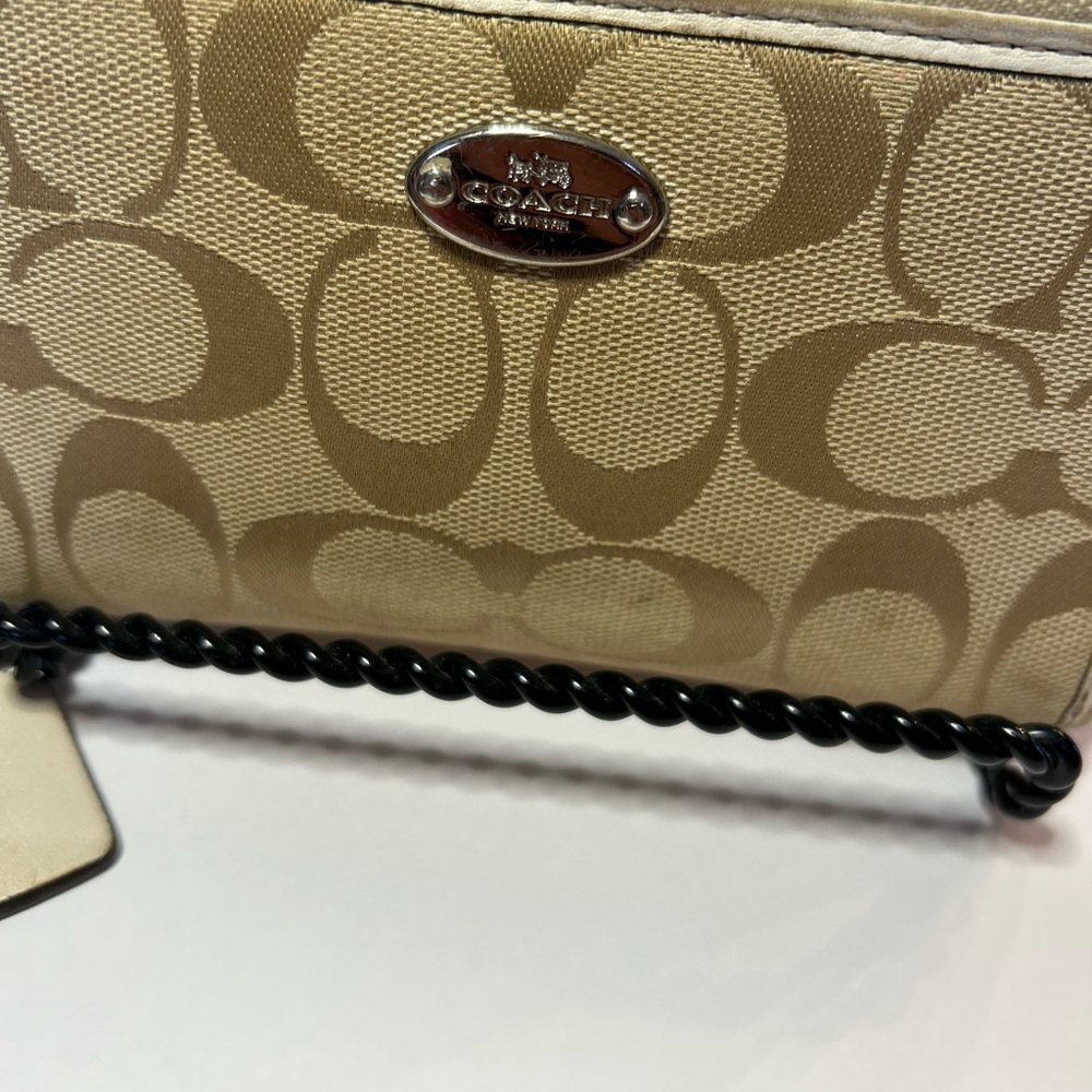 Coach Tan Signature Canvas Wallet